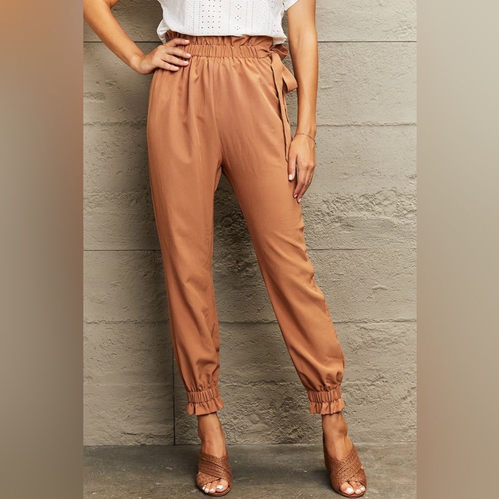 Tie Waist Cropped Pants